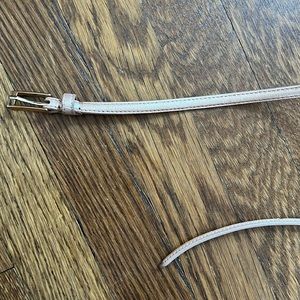 Talbots leather skinny pink belt XS